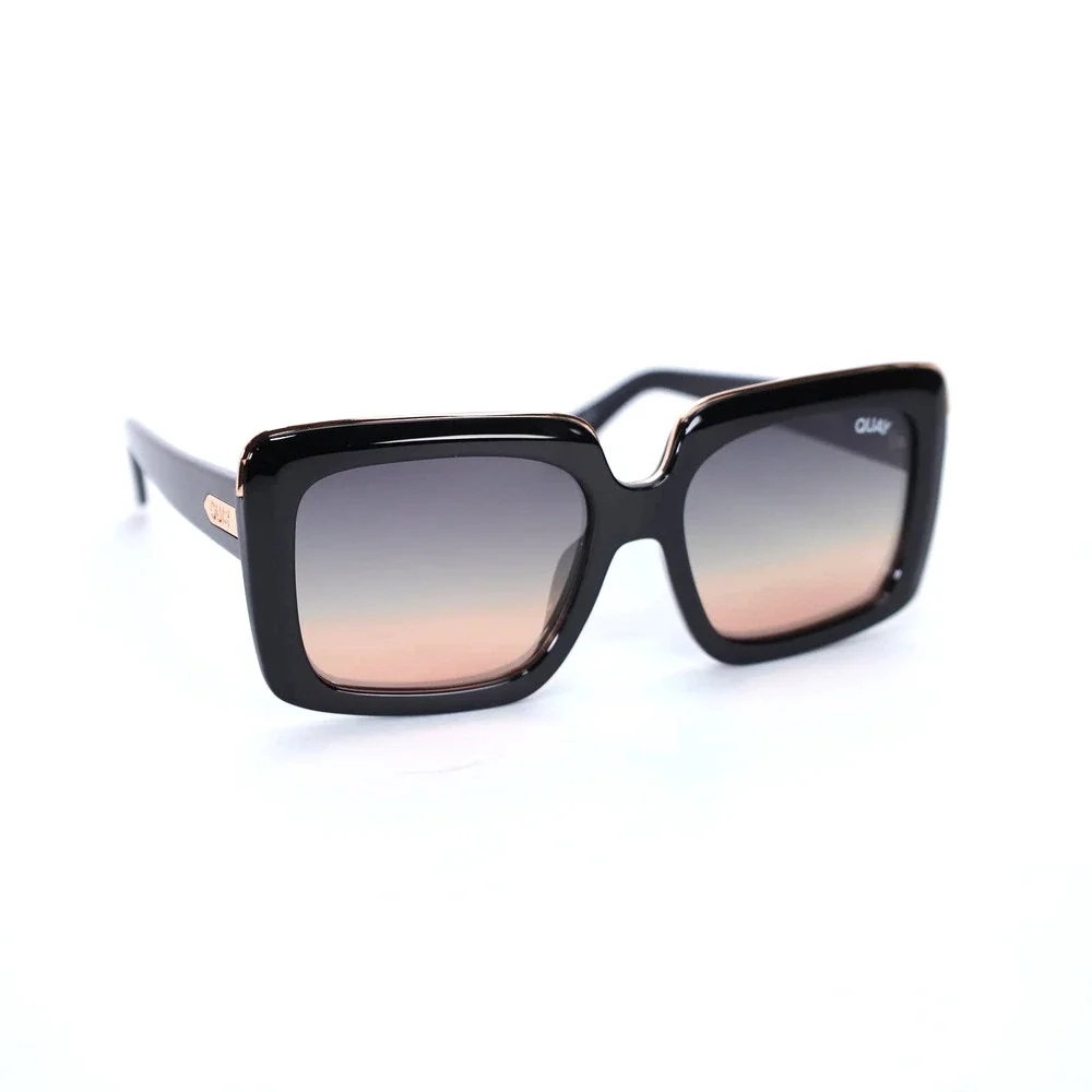 Quay Australia TOTAL VIBE REMIXED Square Women Sunglasses - Black/Multi - NWT - Picture 4 of 12